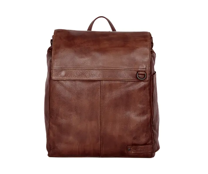 Hnědý cestovní kožený batoh 60703067