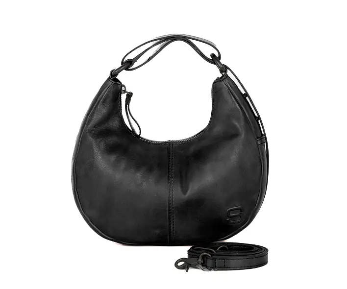 Černá kožená kabelka SPIKES & SPARROW 