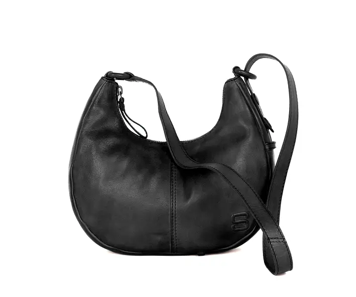 Černá kožená kabelka SPIKES & SPARROW 