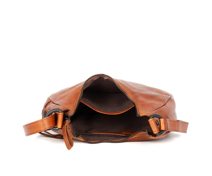 Tmavě hnědá kožená kabelka SPIKES & SPARROW 