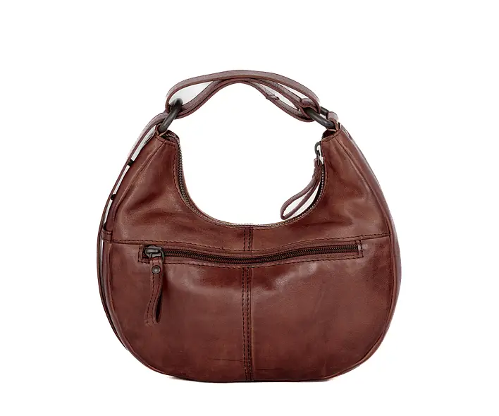 Tmavě hnědá kožená kabelka SPIKES & SPARROW 