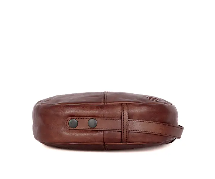 Tmavě hnědá kožená kabelka SPIKES & SPARROW 