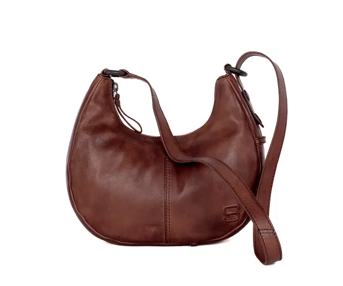 Tmavě hnědá kožená kabelka SPIKES & SPARROW 