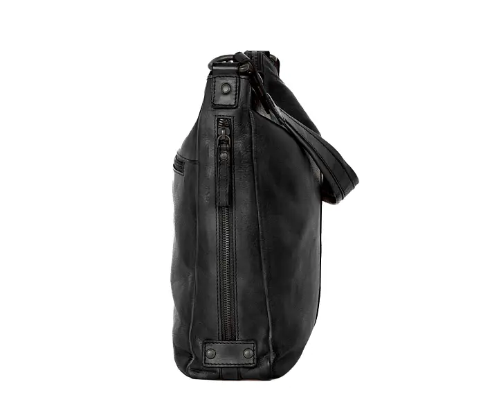 Černá kožená kabelka SPIKES & SPARROW 