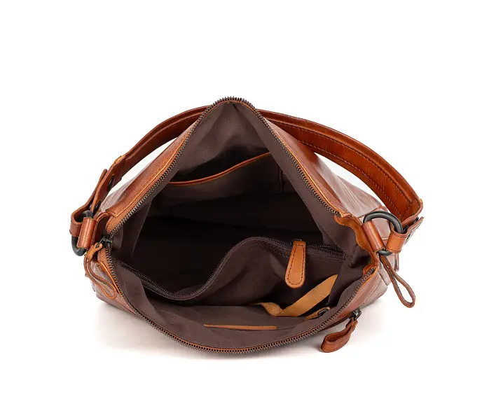 Tmavě hnědá kožená kabelka SPIKES & SPARROW 