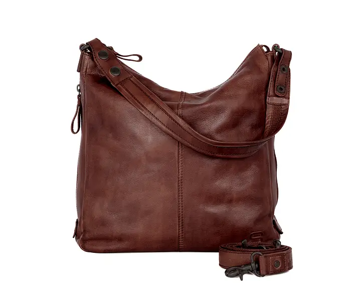 Tmavě hnědá kožená kabelka SPIKES & SPARROW 