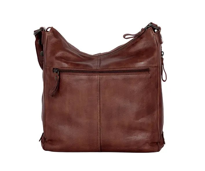 Tmavě hnědá kožená kabelka SPIKES & SPARROW 