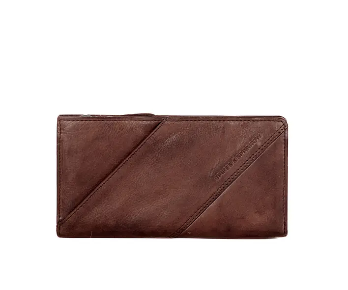 Hnědá dámská kožená peněženka