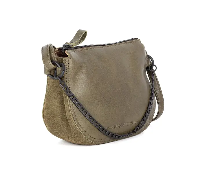 Zelená kožená kabelka SPIKES & SPARROW 