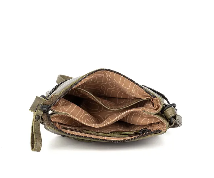 Zelená kožená kabelka SPIKES & SPARROW 