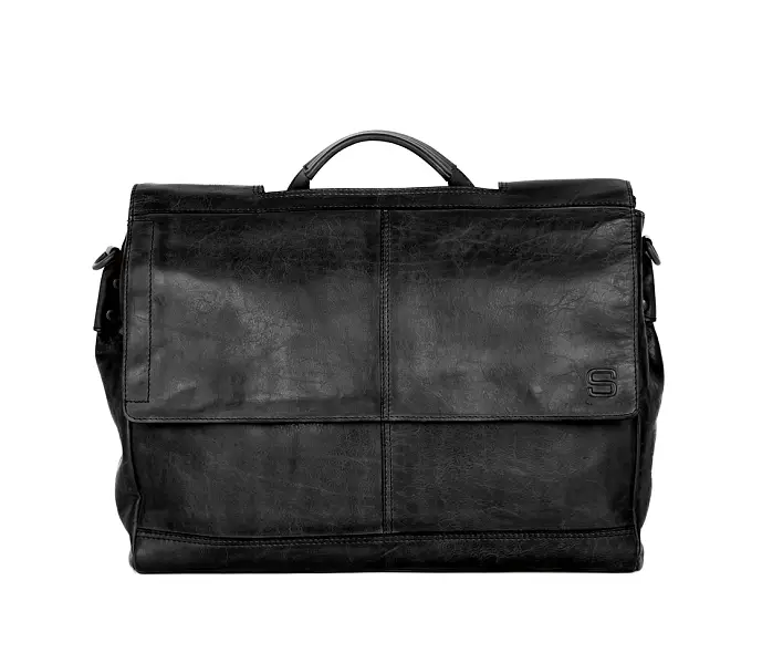 Černá kožená taška SPIKES & SPARROW