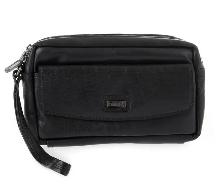 Černá kožená toaletní taška SPIKES & SPARROW