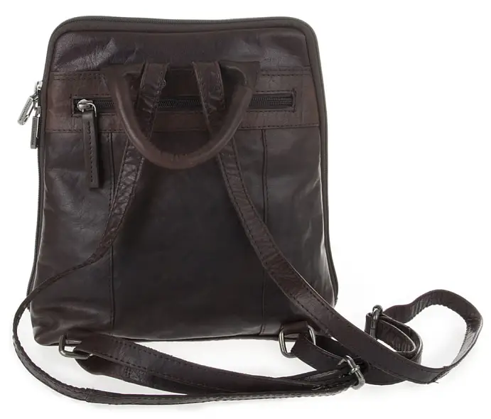 Hnědý kožený batoh SPIKES & SPARROW