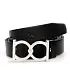 černý dámský koženy opasek
