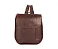 Hnědý městský kožený batoh 48113101