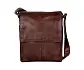 Hnědá kožená taška přes rameno 