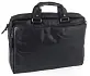 Černá kožená aktovka, brašna