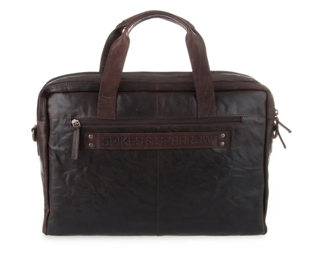 Pánská černá kožená taška SPIKES & SPARROW 