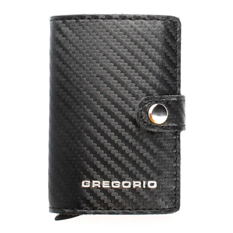 černá kožená minipeněženka