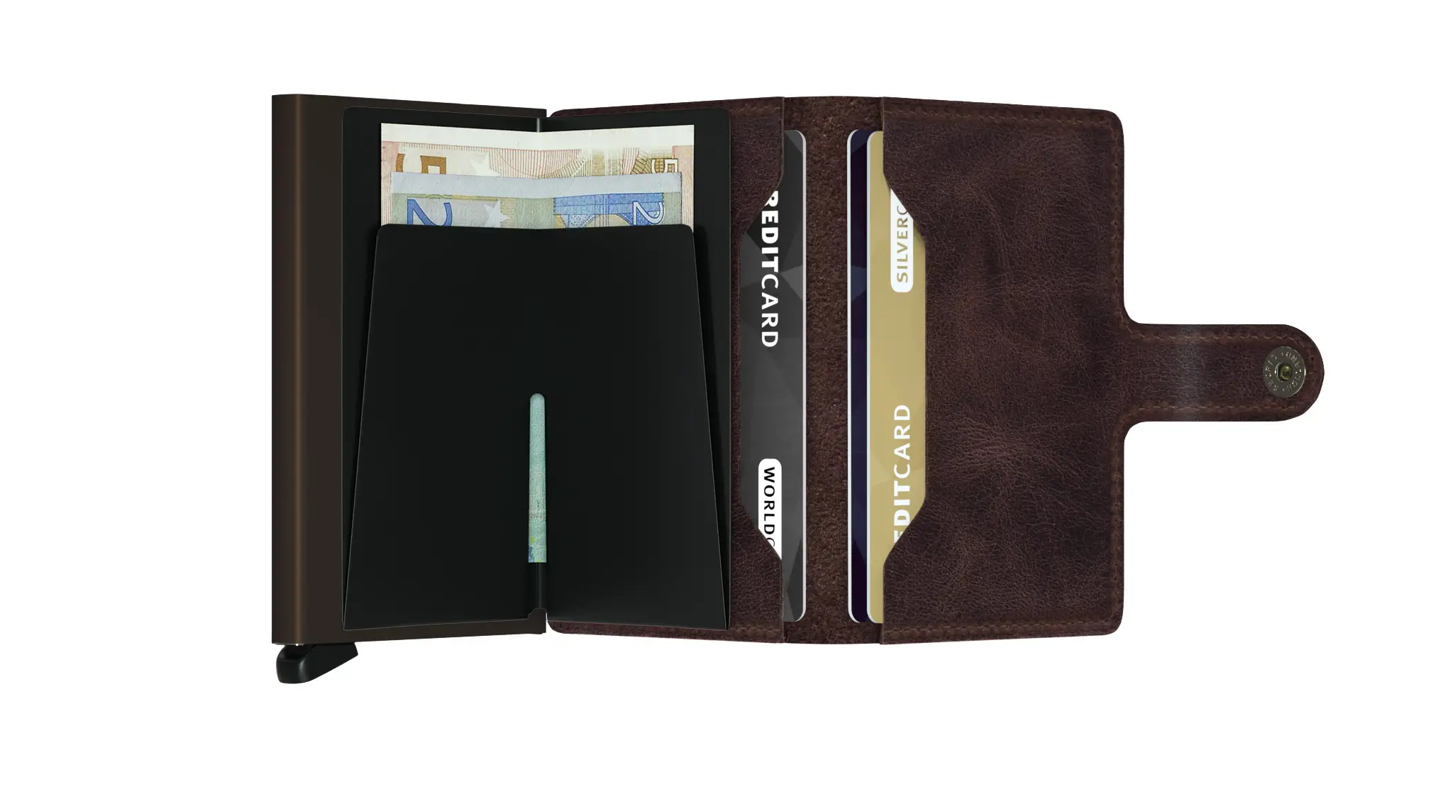 Hnědá peněženka SECRID Miniwallet Vintage MV-Chocolate