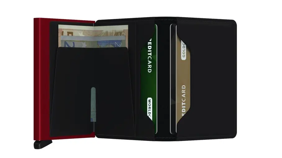 Černá Peněženka SECRID Slimwallet Matte SM-Black&Red SECRID