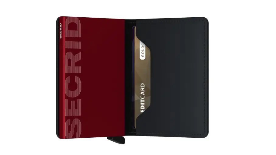 Černá Peněženka SECRID Slimwallet Matte SM-Black&Red SECRID