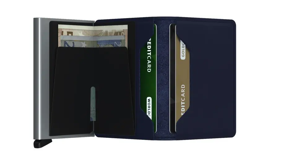 Modrá kožená peněženka SECRID slimwallet original SO-Navy SECRID