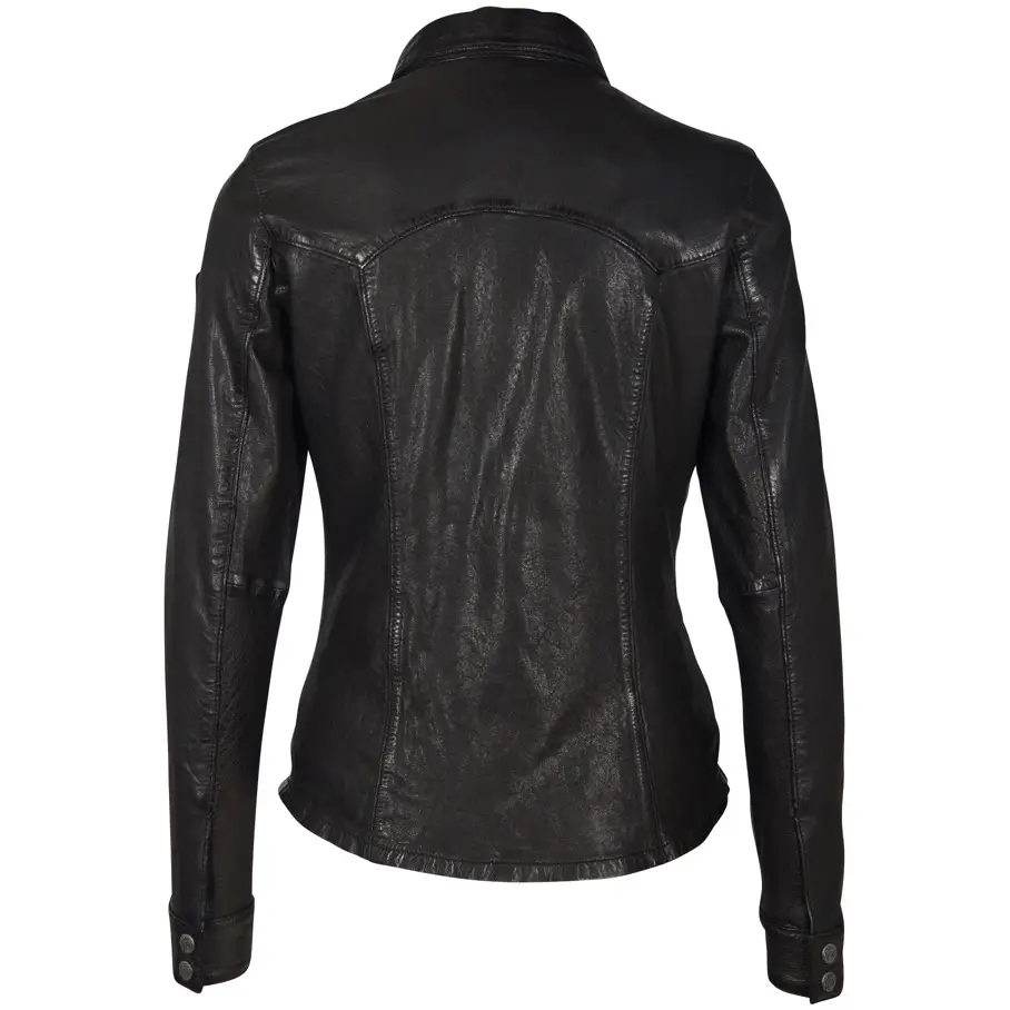 Dámská černá kožená košile GGshirt