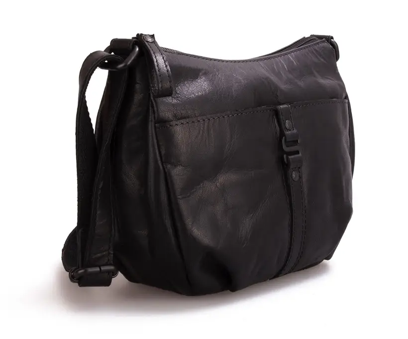 Černá kožená kabelka SPIKES & SPARROW