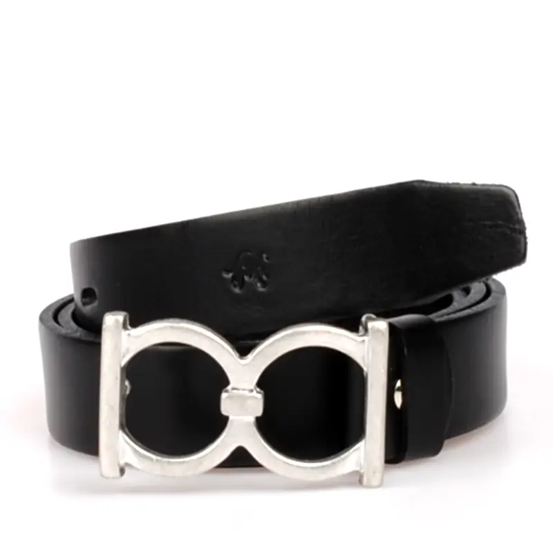 černý dámský koženy opasek