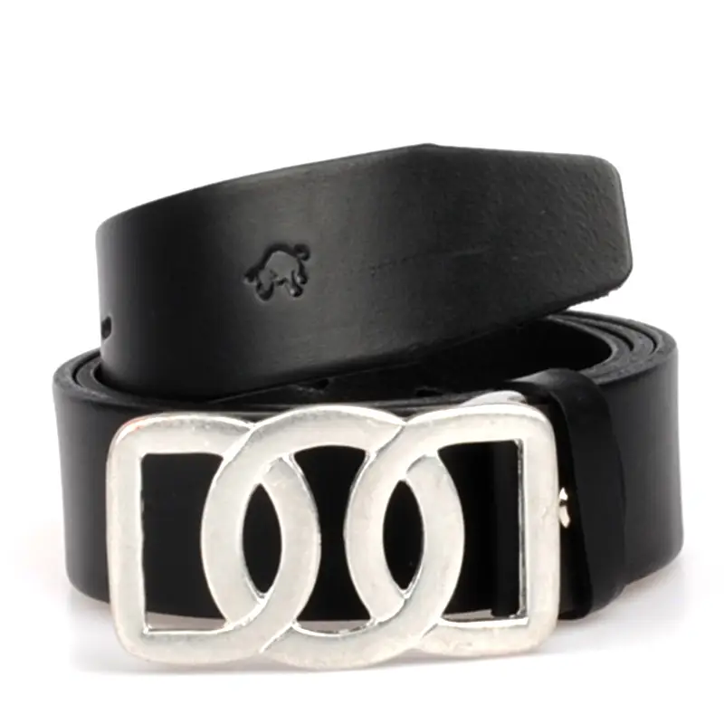 černý dámský koženy opasek