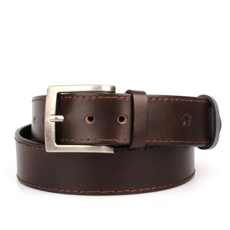 Pánský kožený hnědý opasek 40mm