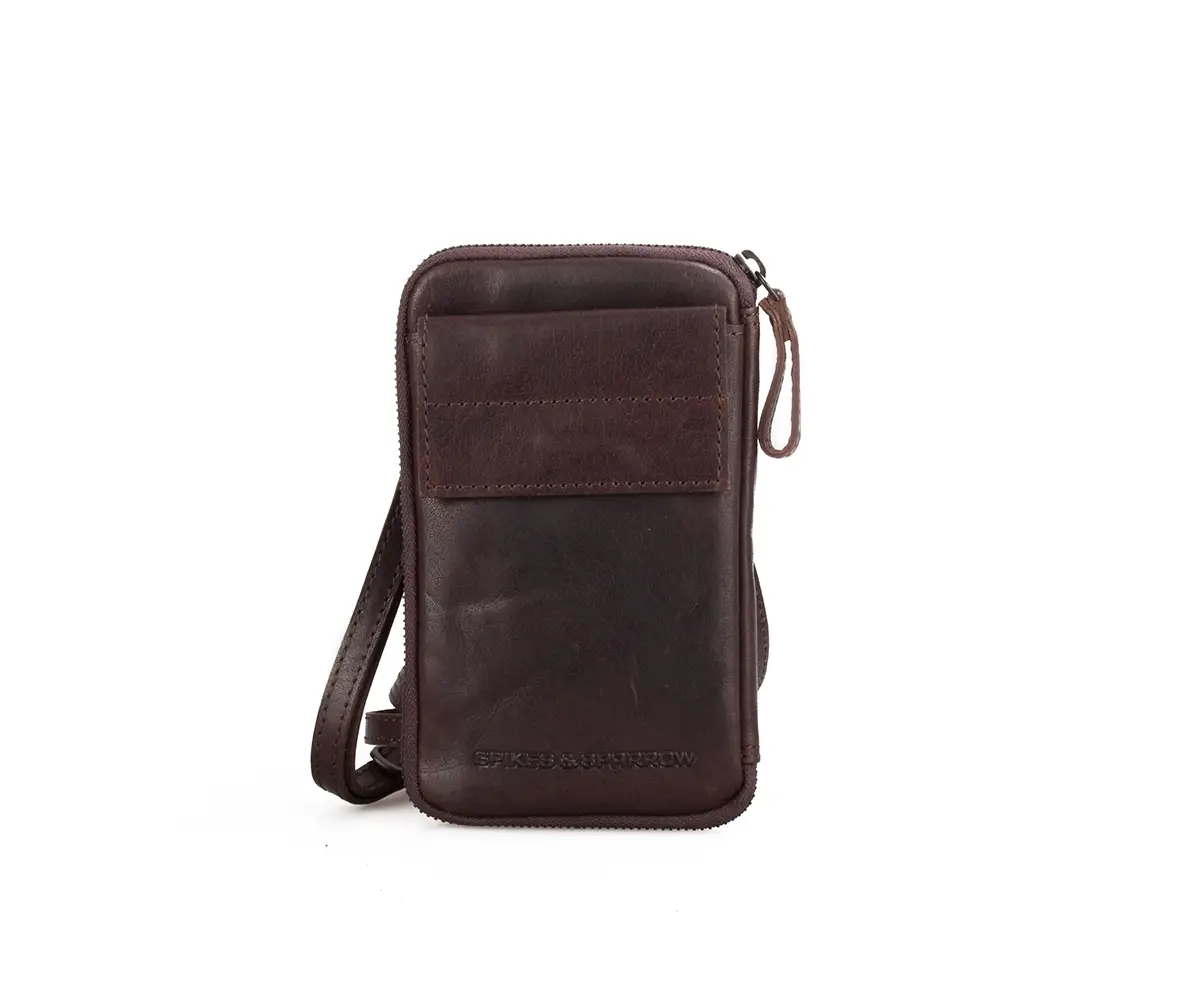 Hnědé kožené crossbody 9217901