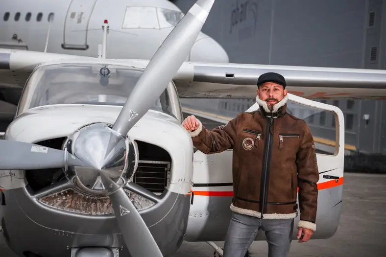 Pánská hnědá kožešinová pilotka JACK