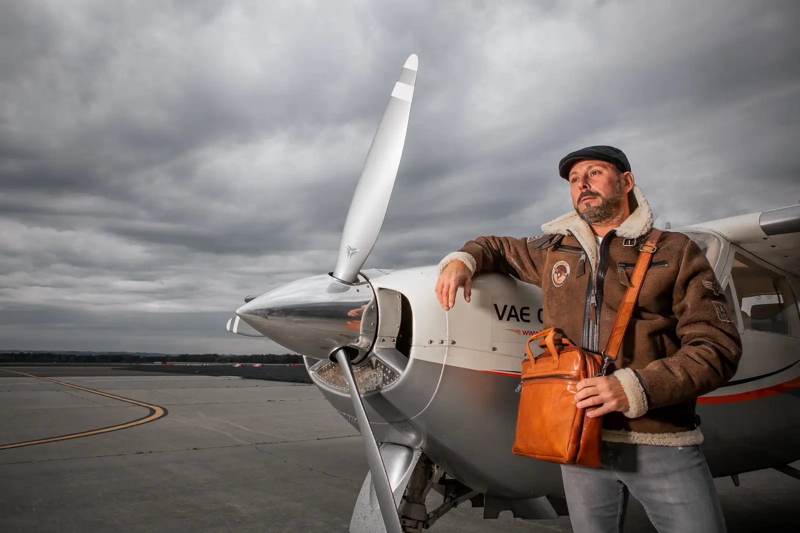 Pánská hnědá kožešinová pilotka JACK