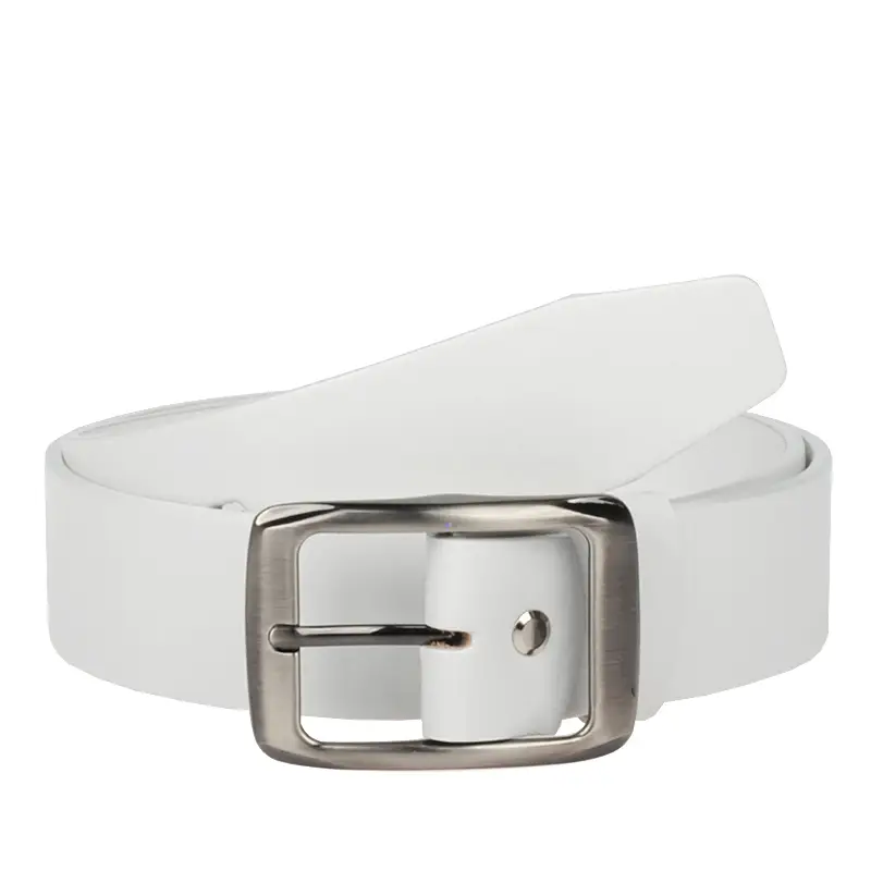 bílý dámský koženy opasek