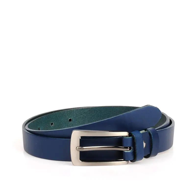modrý dámský koženy opasek