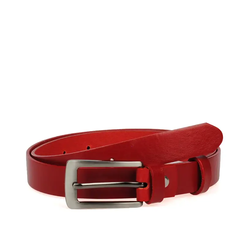 červený dámský koženy opasek