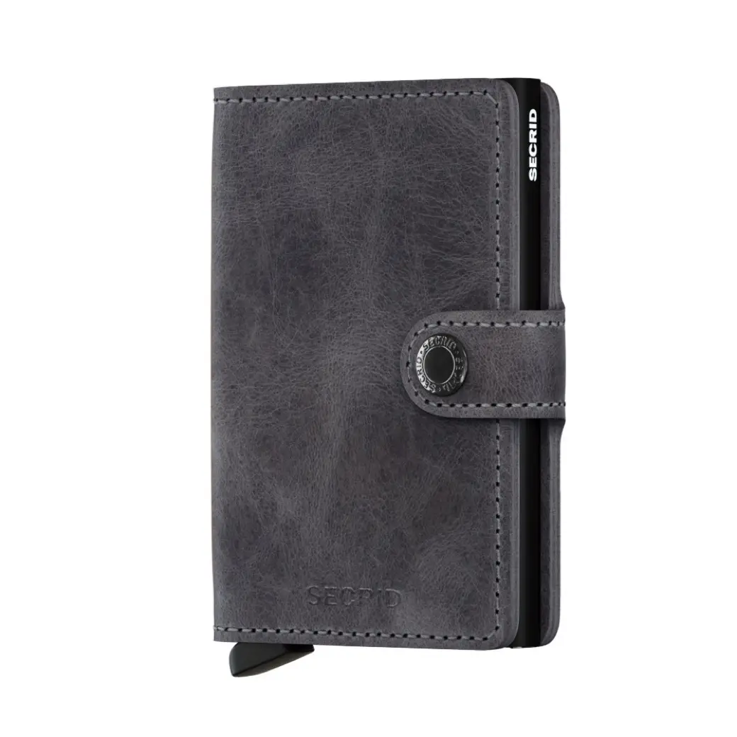Šedá peněženka SECRID Miniwallet Vintage Grey-Blac