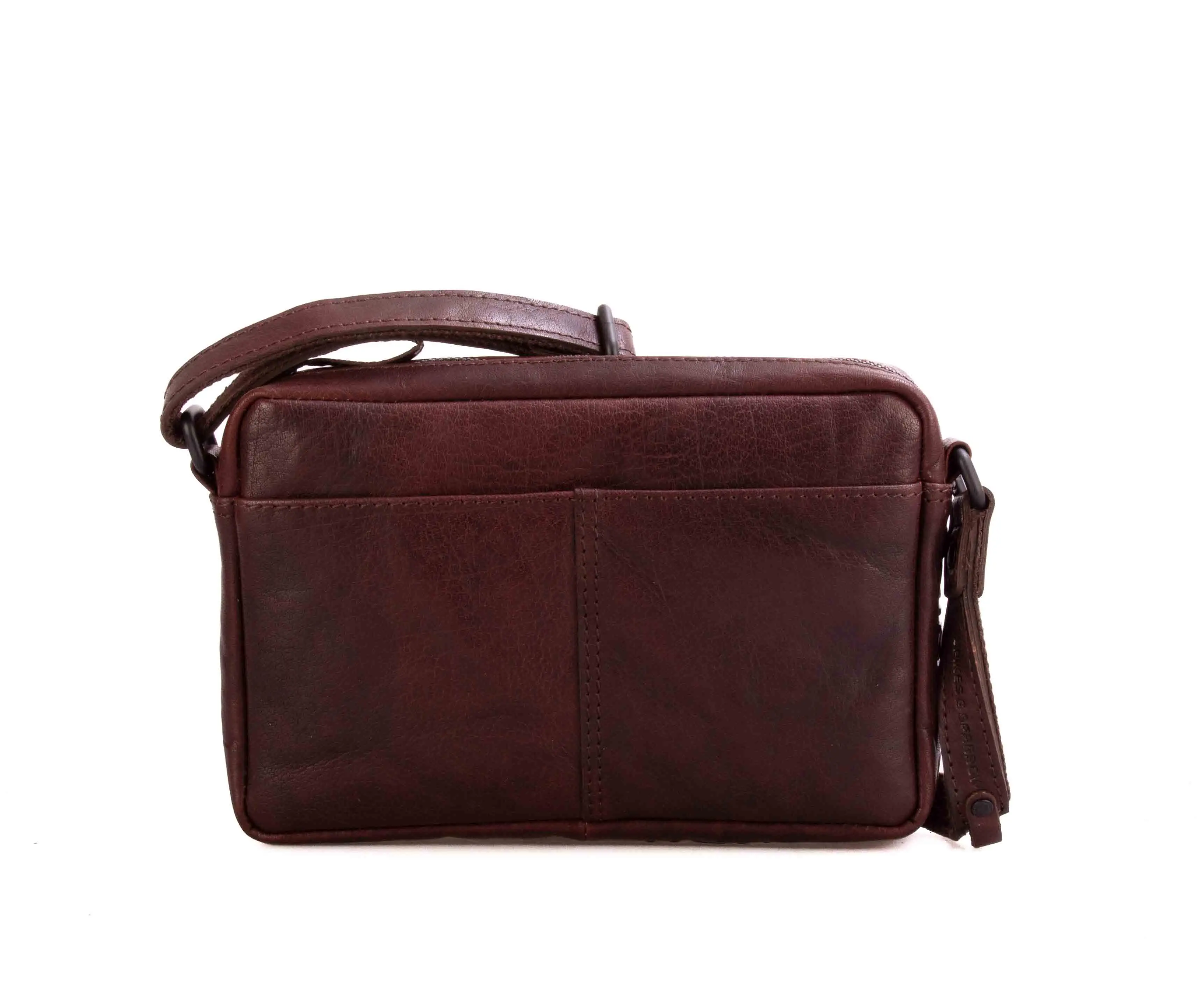 Hnědé kožené crossbody 0211701