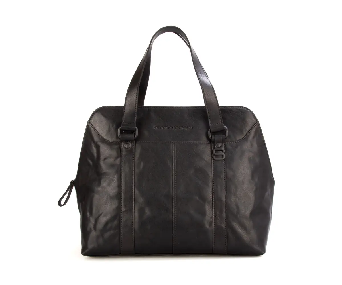 Černá kožená kabelka Spikes and sparrow A127200