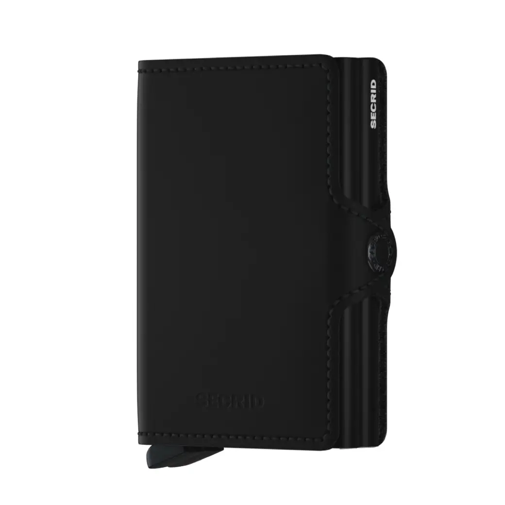 Kožená minipeněženka SECRID Twinwallet Matte Black