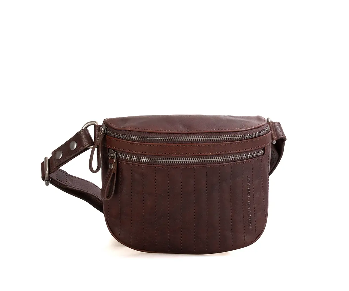 Tmavě hnědá kožená ledvinka SPIKES & SPARROW B1100