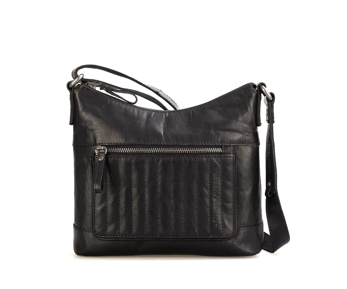 černá kožená kabelka B111400