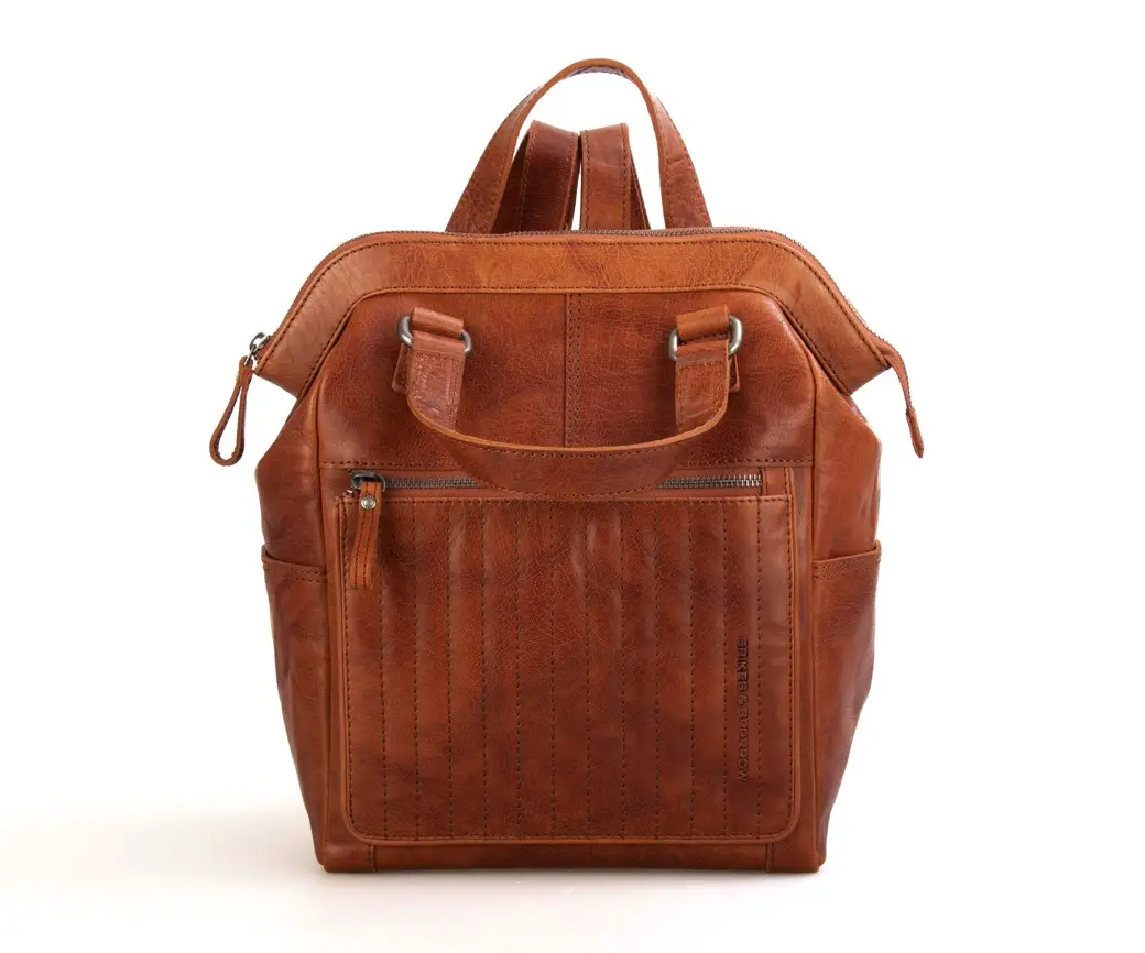 dámský kožený brandy batoh B113247