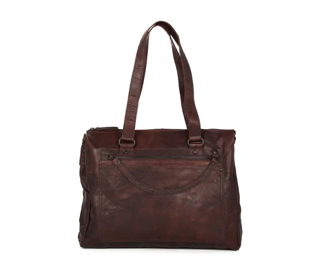 hnědá kožená kabelka B127001