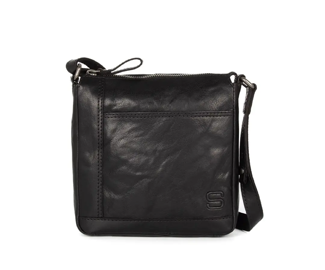 černé kožené crossbody 30115000