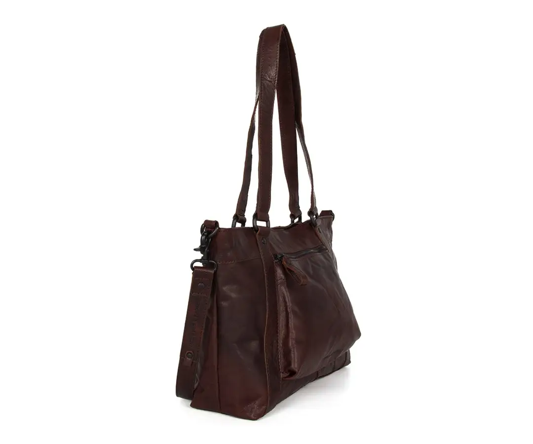 Tmavě hnědá kožená kabelka SPIKES & SPARROW