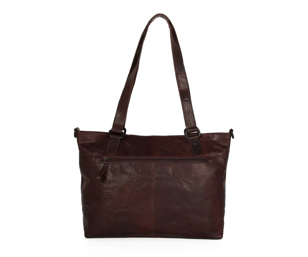 Tmavě hnědá kožená kabelka SPIKES & SPARROW