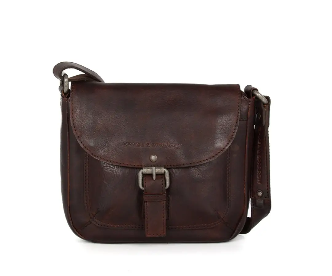 Hnědé kožené crossbody 3038167